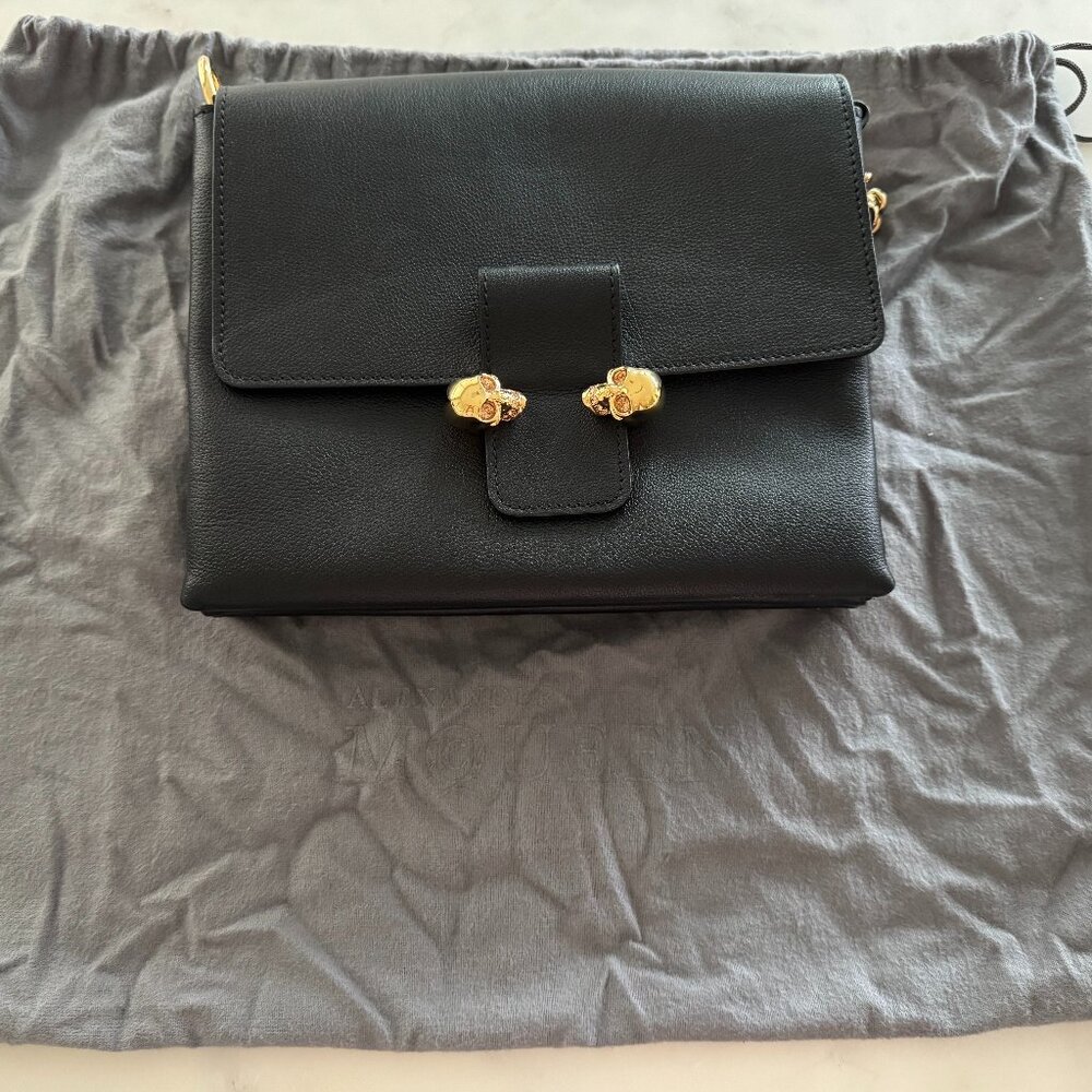 Black Leather Alexander McQueen Bag